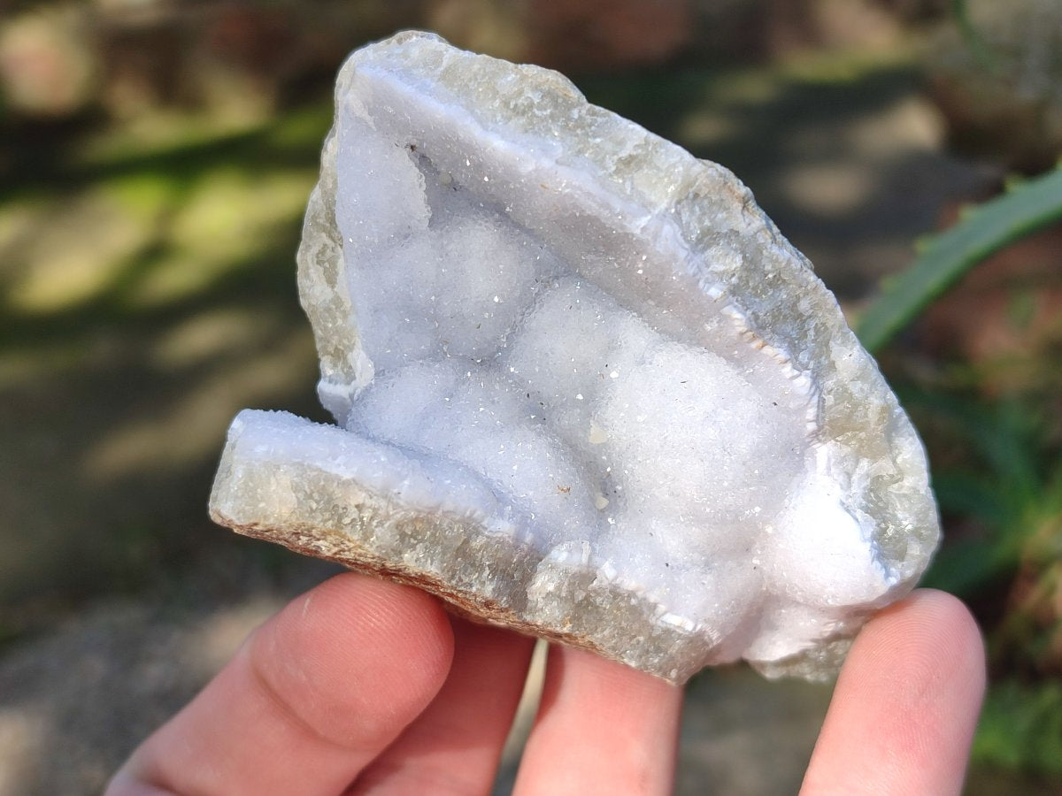 Natural Blue Lace Agate Geode Specimens x 24 From Nsanje, Malawi - Toprock Gemstones and Minerals 