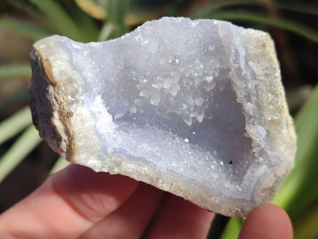 Natural Blue Lace Agate Geode Specimens x 24 From Nsanje, Malawi - Toprock Gemstones and Minerals 