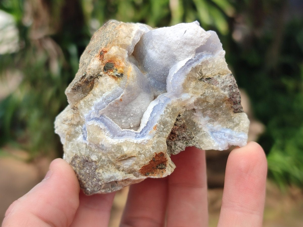 Natural Blue Lace Agate Geode Specimens x 24 From Nsanje, Malawi - Toprock Gemstones and Minerals 
