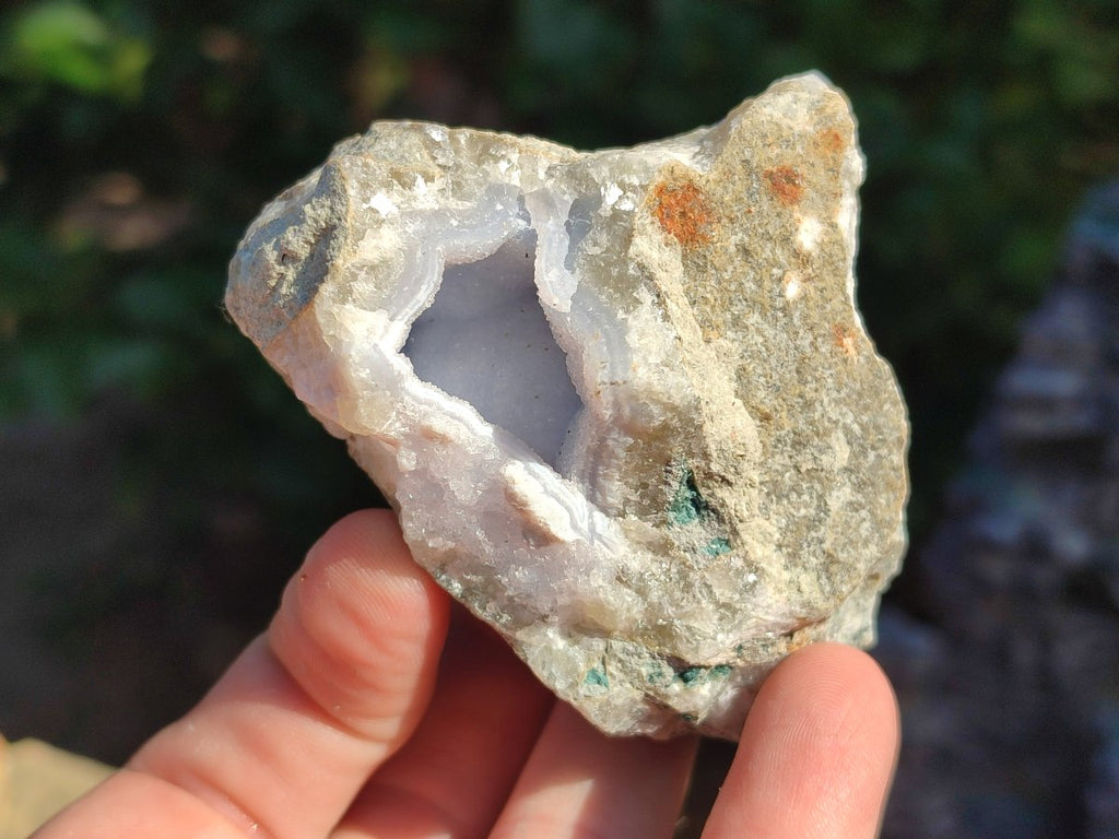 Natural Blue Lace Agate Geode Specimens x 24 From Nsanje, Malawi - Toprock Gemstones and Minerals 