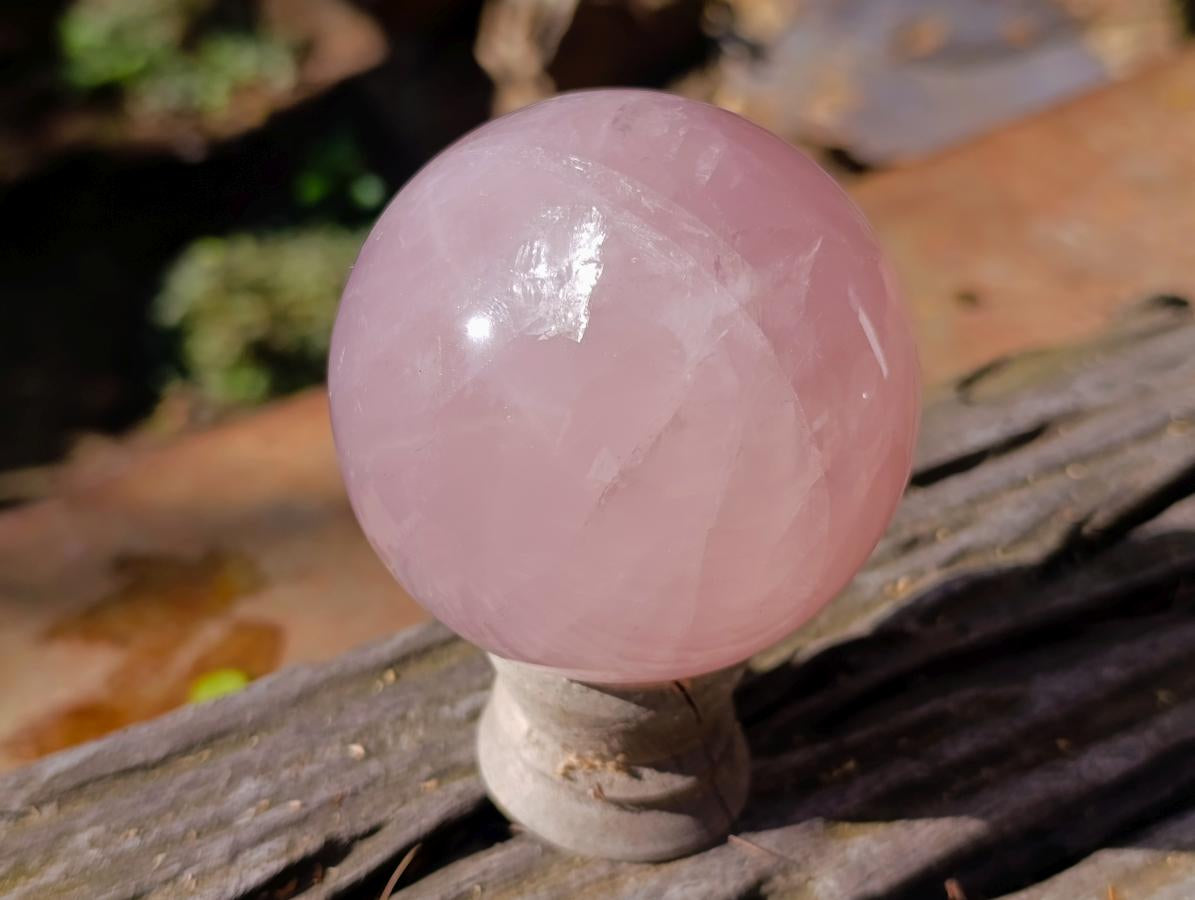 Polished Gemmy Star Rose Quartz Spheres x 3 From Madagascar - Toprock Gemstones and Minerals 