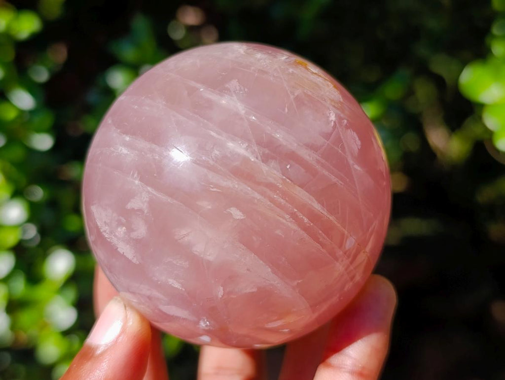 Polished Gemmy Star Rose Quartz Spheres x 3 From Madagascar - Toprock Gemstones and Minerals 
