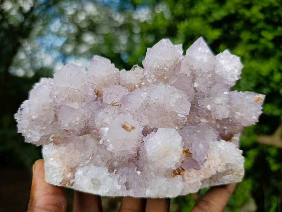 Natural Lilac Spirit Amethyst Clusters x 2 From Boekenhouthoek, South Africa - Toprock Gemstones and Minerals 