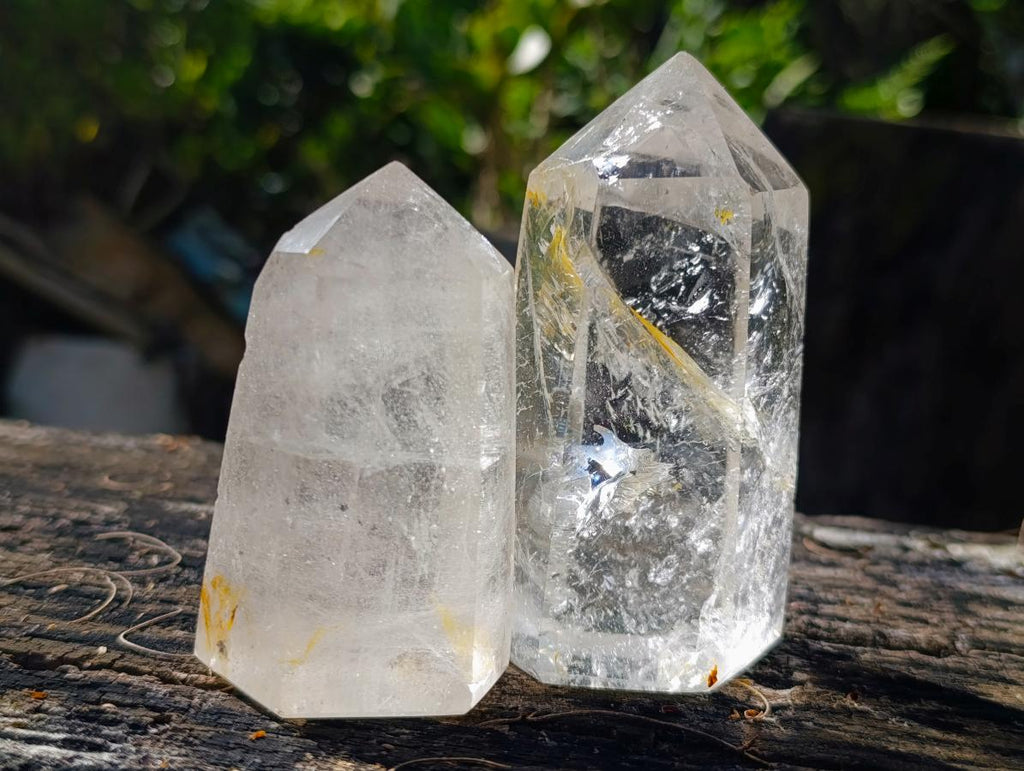Polished Clear Quartz Display Crystals x 4 From Madagascar - Toprock Gemstones and Minerals 