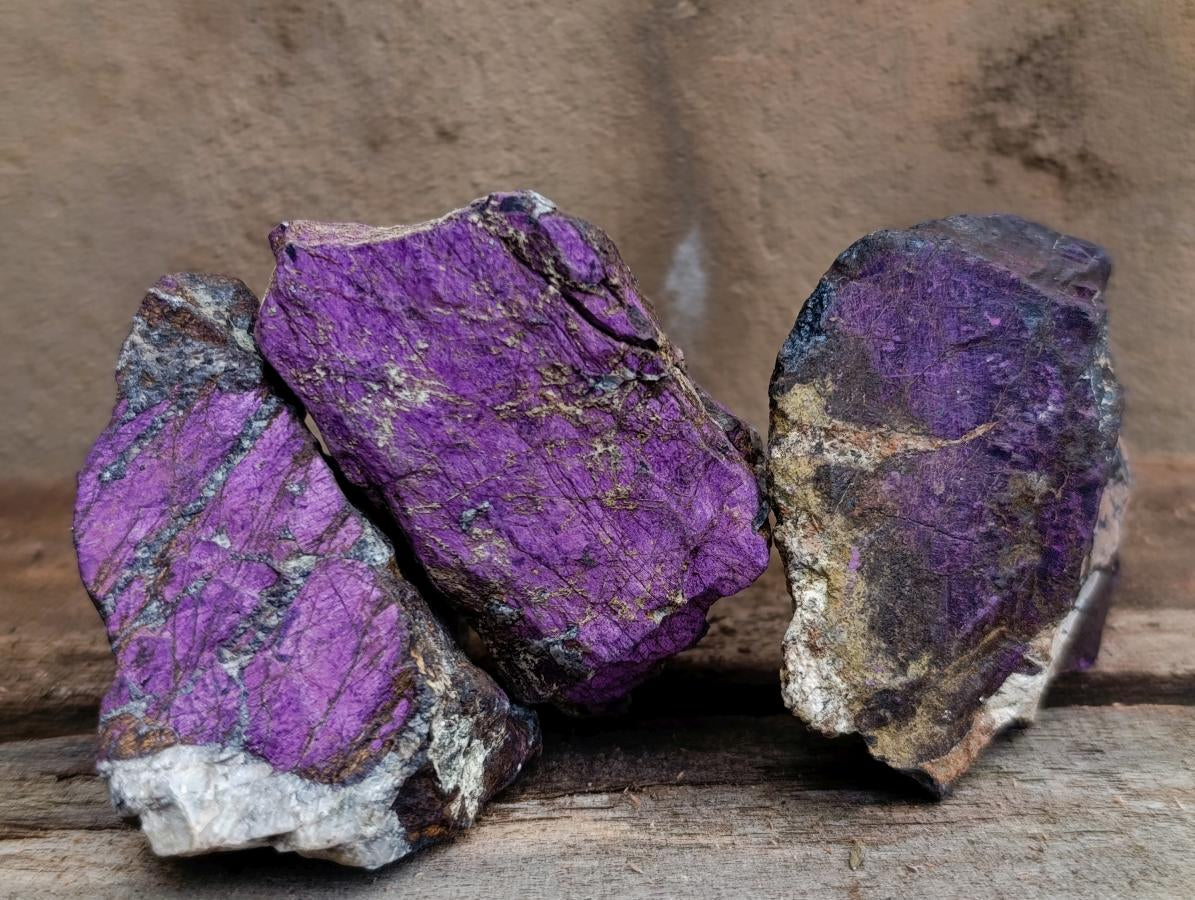 Natural Metallic Cobbed Purpurite Specimens x 12 From Erongo, Namibia - Toprock Gemstones and Minerals 