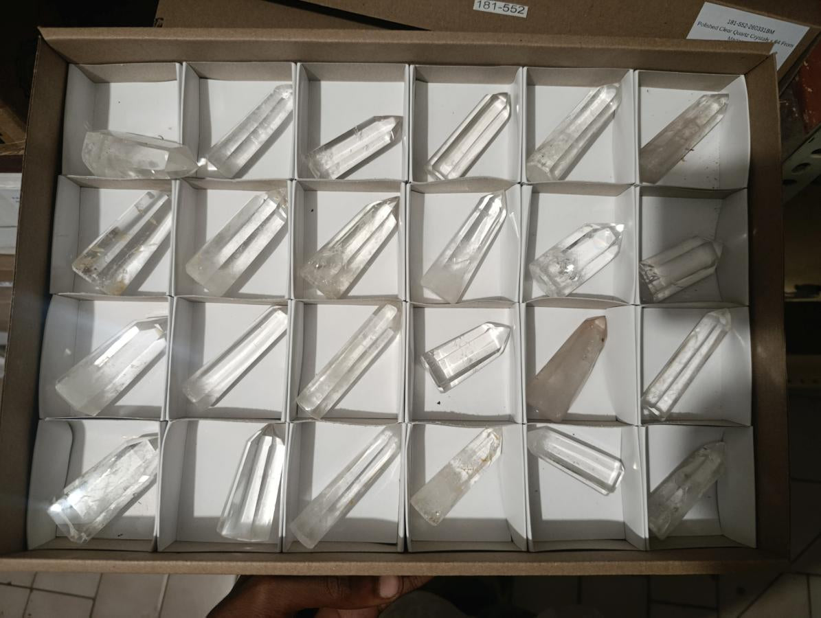 Polished Clear Quartz Crystals x 24 From Madagascar - Toprock Gemstones and Minerals 