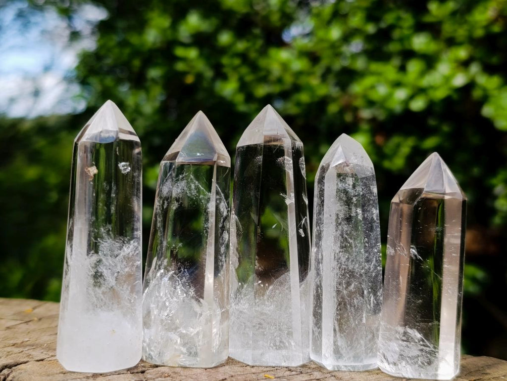 Polished Clear Quartz Crystals x 24 From Madagascar - Toprock Gemstones and Minerals 