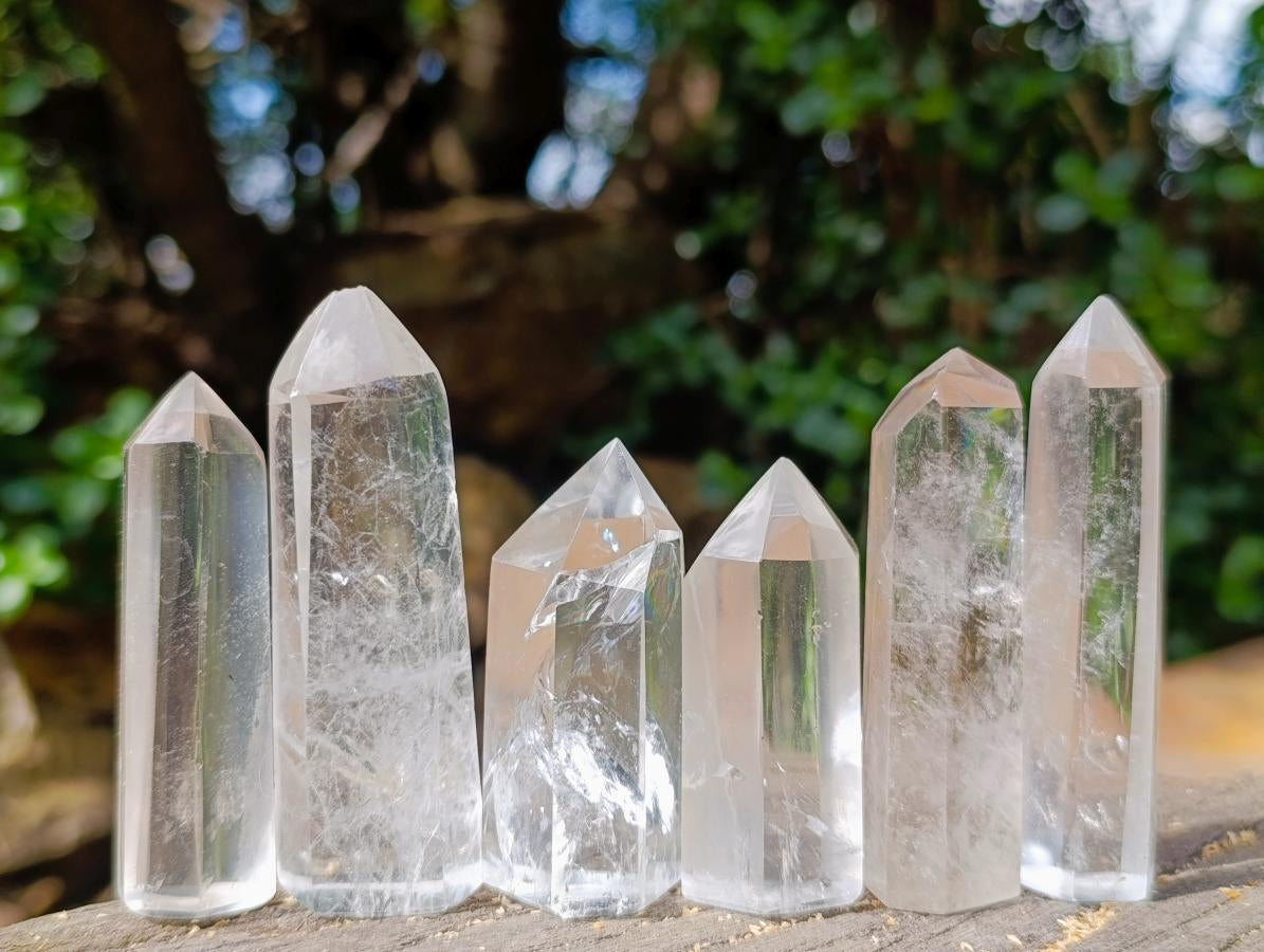 Polished Clear Quartz Crystals x 24 From Madagascar - Toprock Gemstones and Minerals 