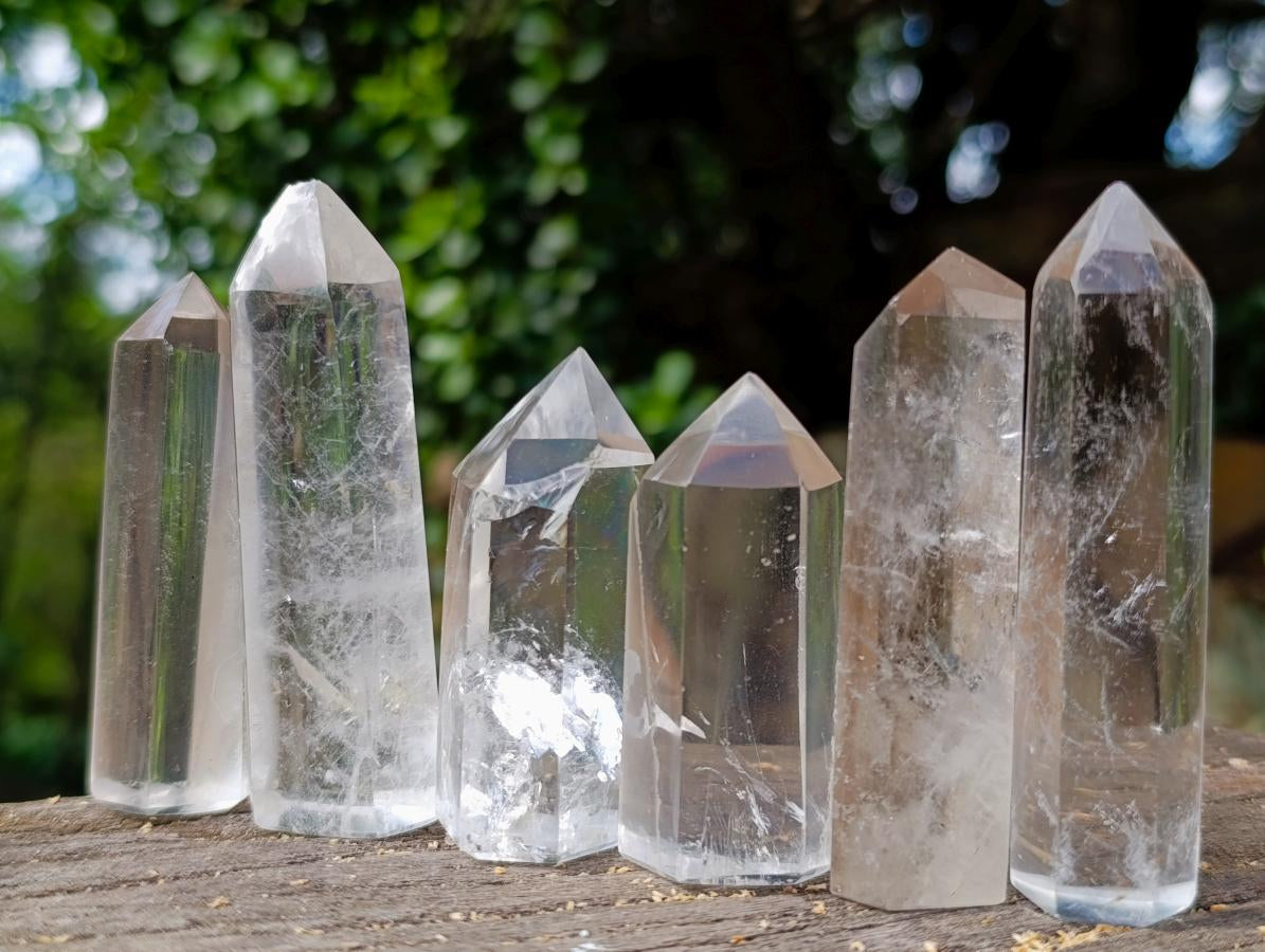 Polished Clear Quartz Crystals x 24 From Madagascar - Toprock Gemstones and Minerals 