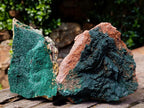 Natural Crystalline Botryoidal Malachite Specimens x 2 From Congo - Toprock Gemstones and Minerals 