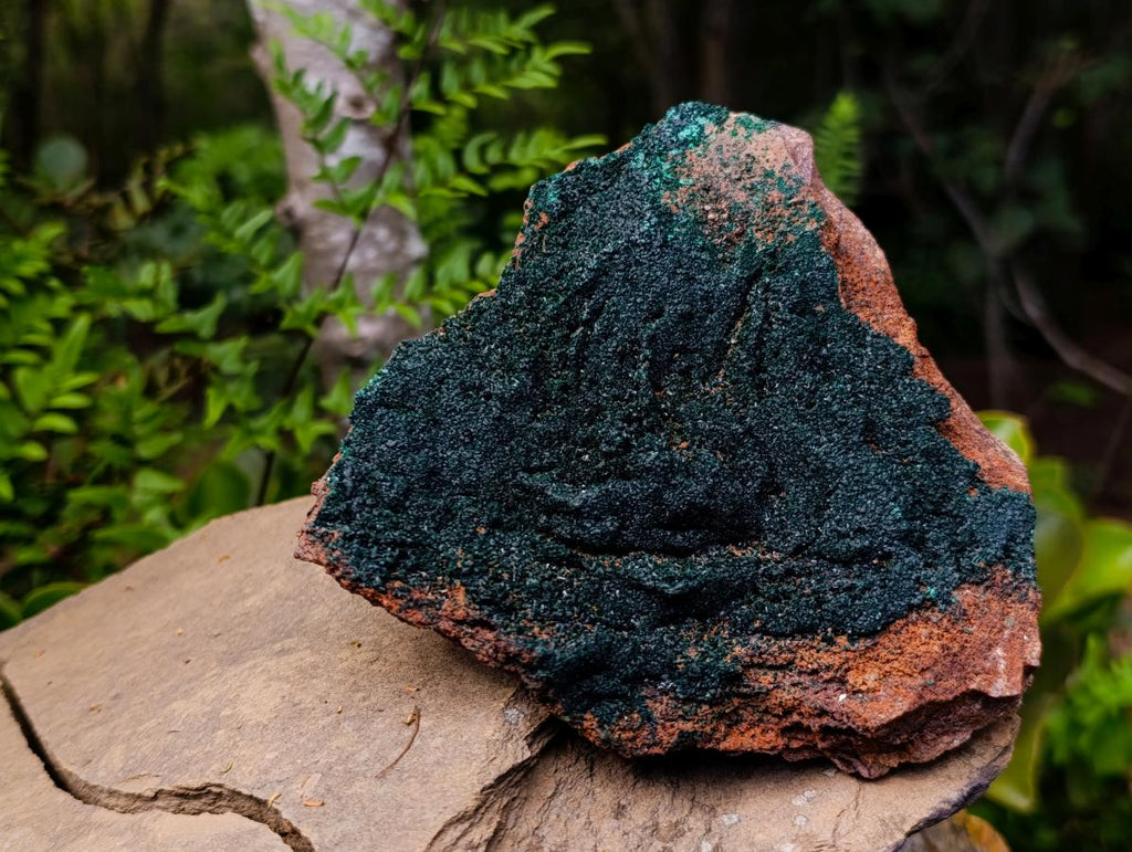 Natural Crystalline Botryoidal Malachite Specimens x 2 From Congo - Toprock Gemstones and Minerals 