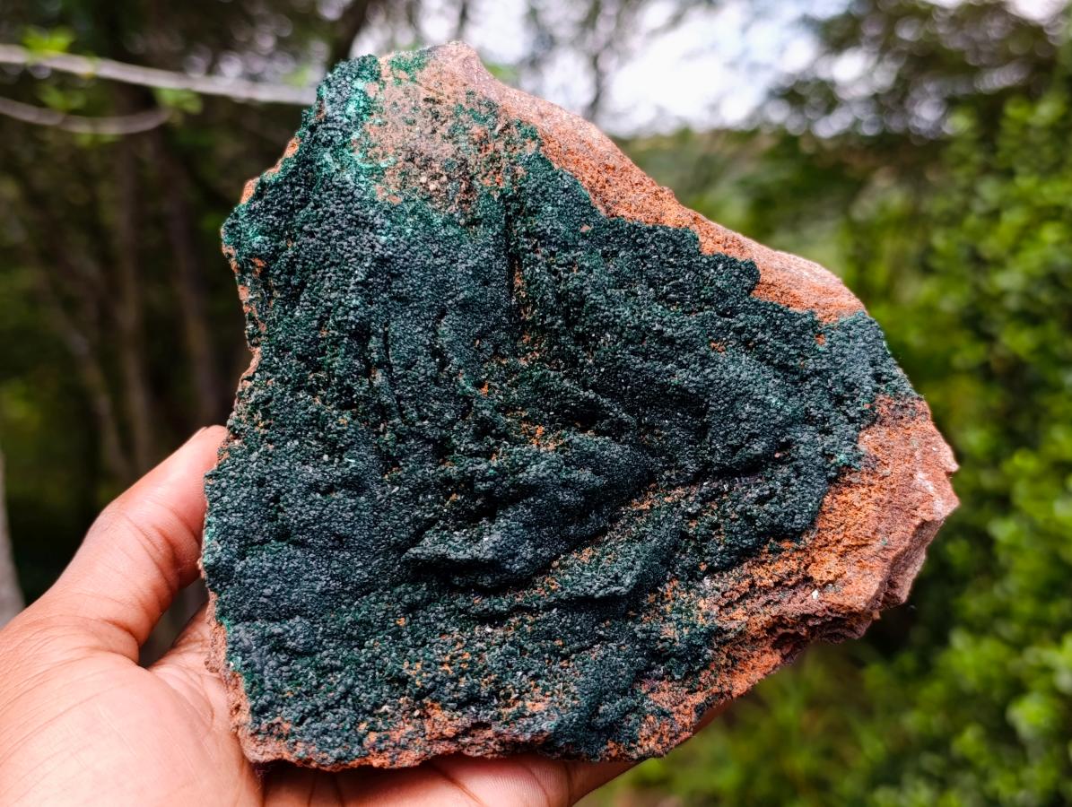 Natural Crystalline Botryoidal Malachite Specimens x 2 From Congo - Toprock Gemstones and Minerals 