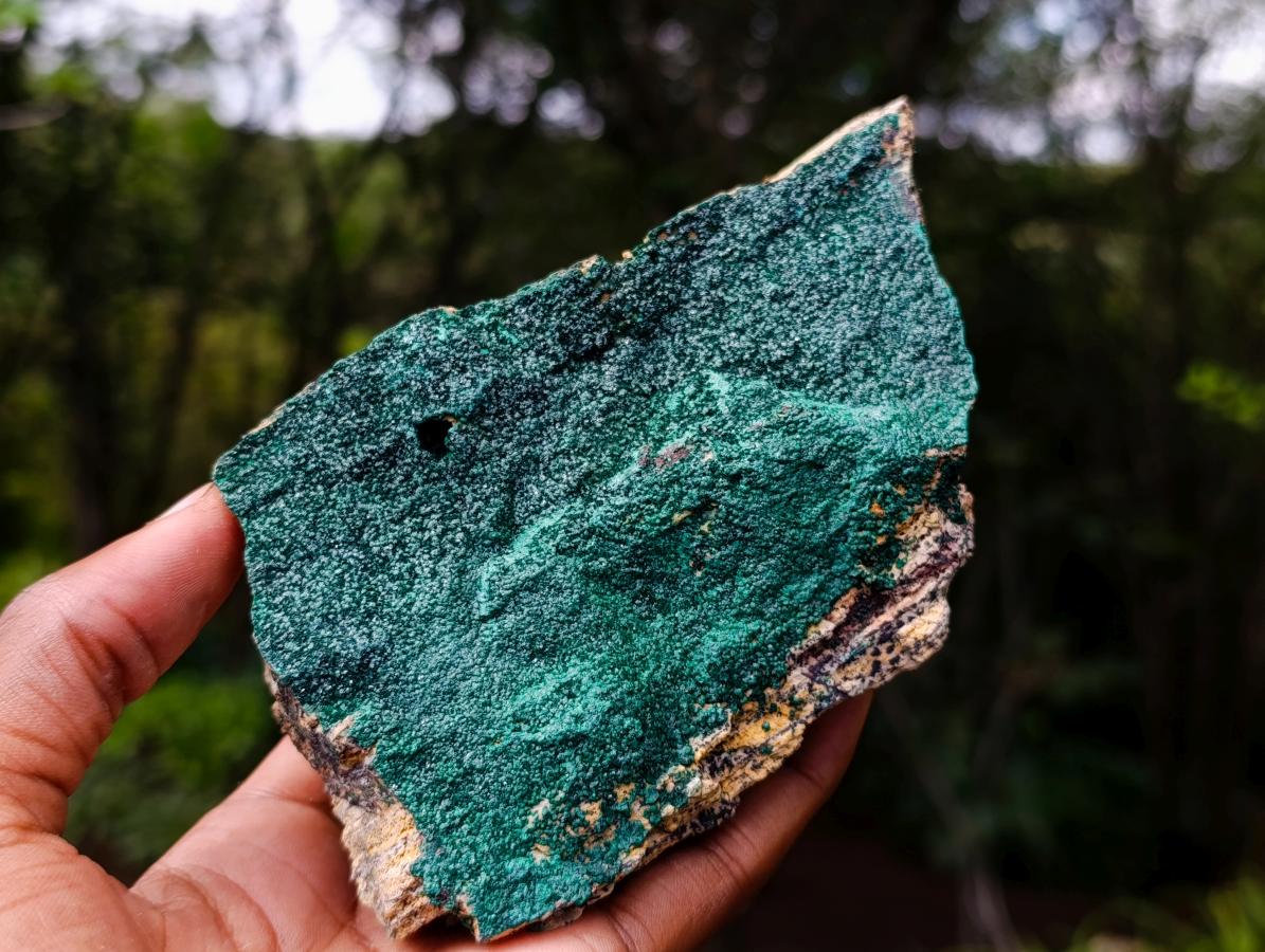 Natural Crystalline Botryoidal Malachite Specimens x 2 From Congo - Toprock Gemstones and Minerals 