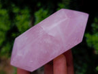 Polished Double Terminated Gemmy Rose Quartz Crystals x 6 From Madagascar - Toprock Gemstones and Minerals 