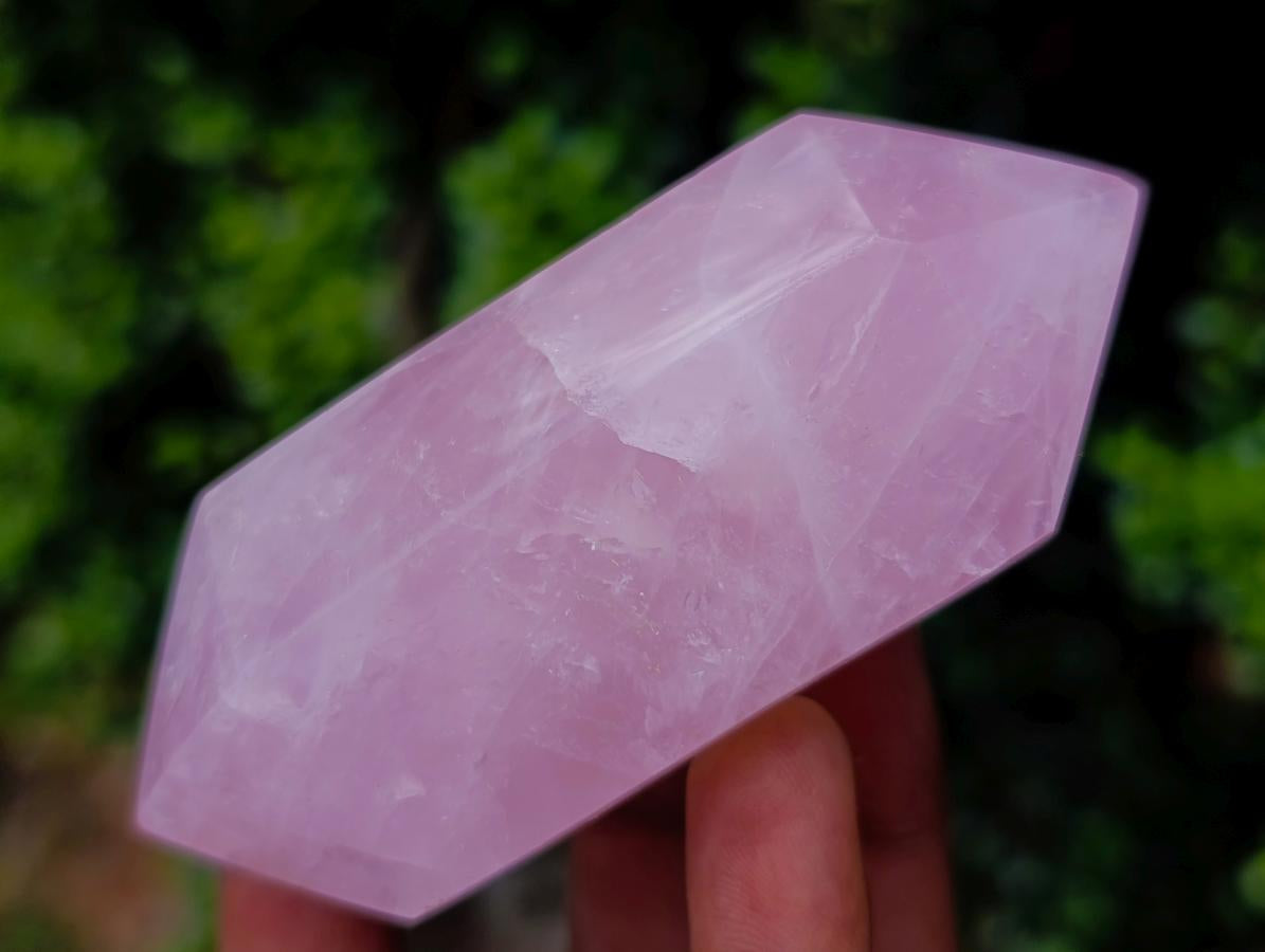 Polished Double Terminated Gemmy Rose Quartz Crystals x 6 From Madagascar - Toprock Gemstones and Minerals 