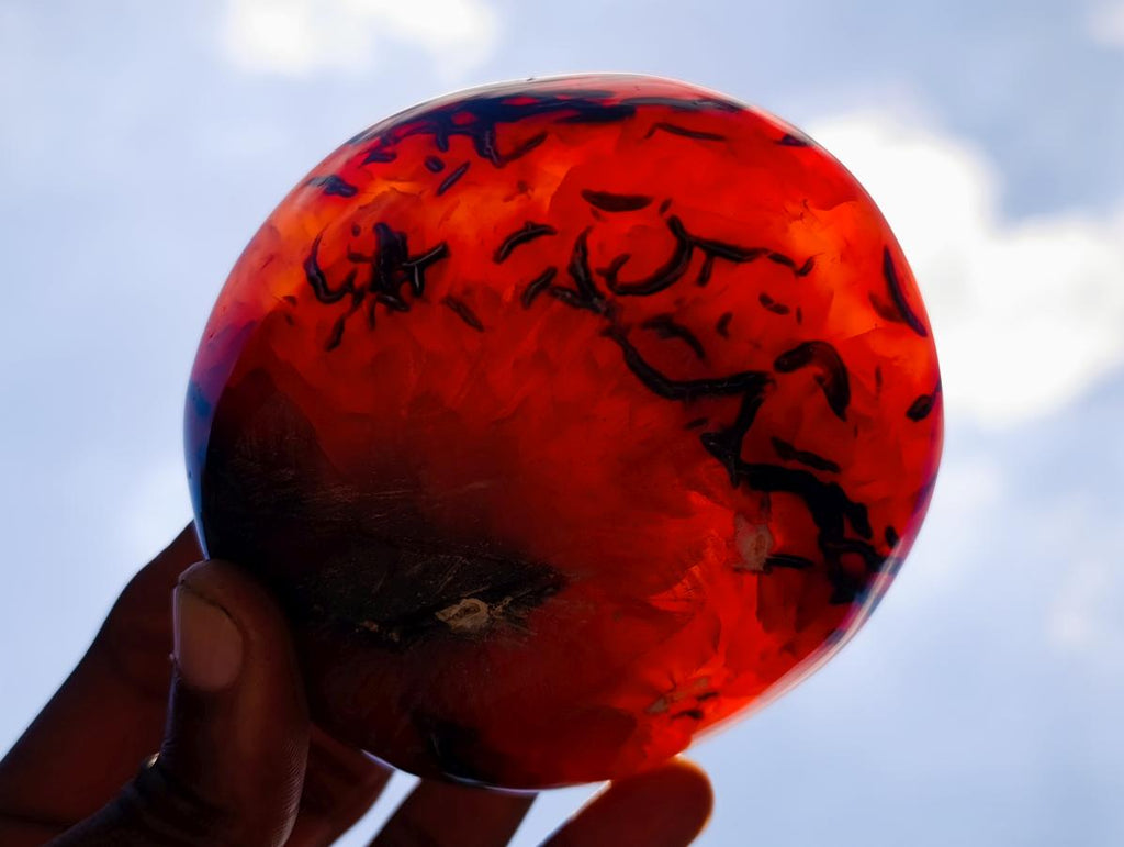 Polished Carnelian Agate Gemstone Bowls x 6 From Madagascar - Toprock Gemstones and Minerals 