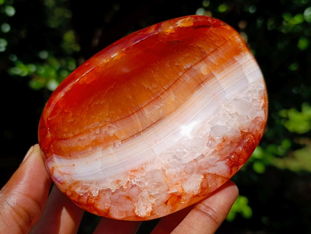 Polished Carnelian Agate Gemstone Bowls x 6 From Madagascar - Toprock Gemstones and Minerals 