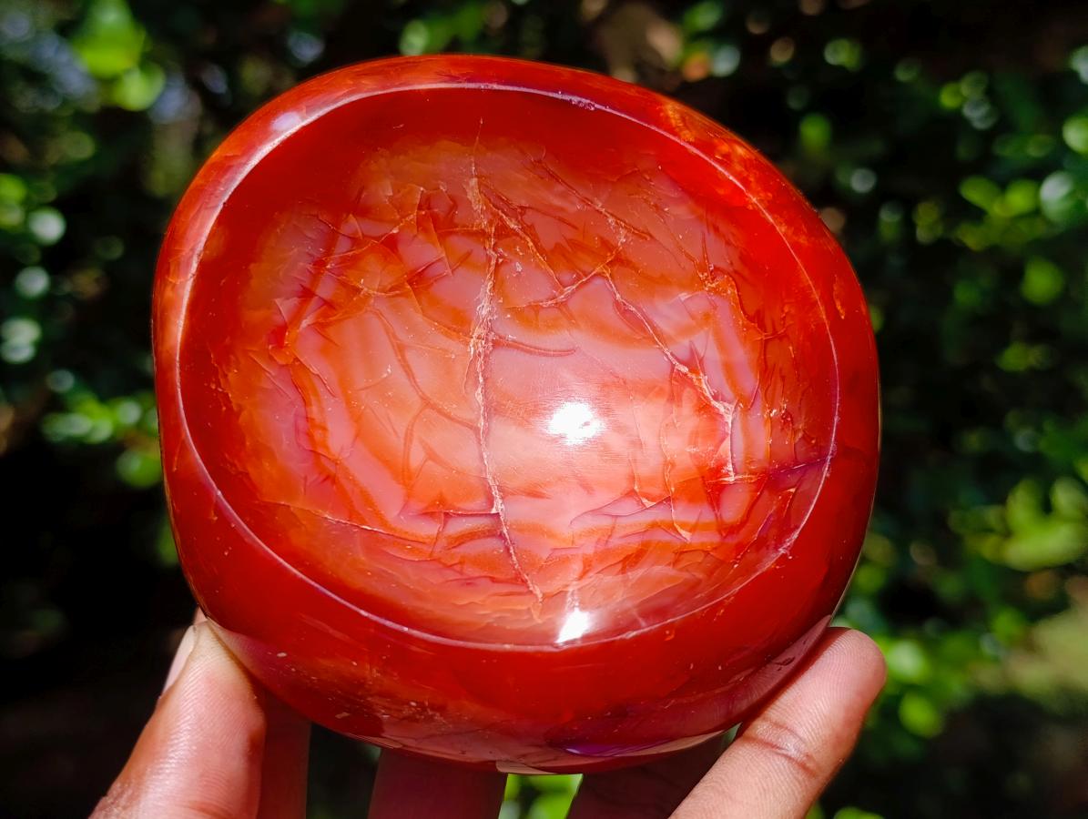 Polished Carnelian Agate Gemstone Bowls x 6 From Madagascar - Toprock Gemstones and Minerals 