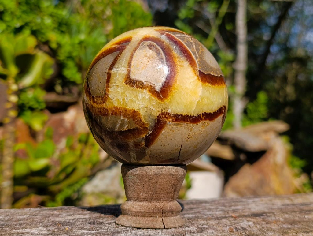 Polished Septerye Spheres x 2 From Mahajanga, Madagascar - Toprock Gemstones and Minerals 