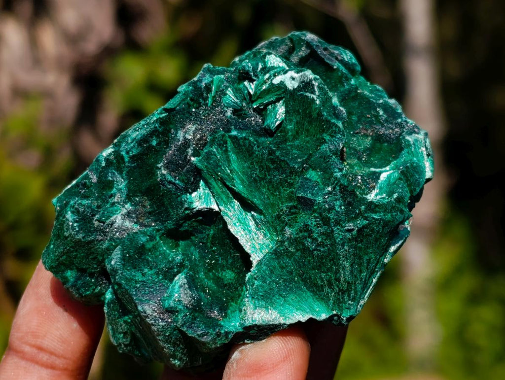 Natural Silky Malachite Specimens x 6 From Kasompe, Congo - Toprock Gemstones and Minerals 