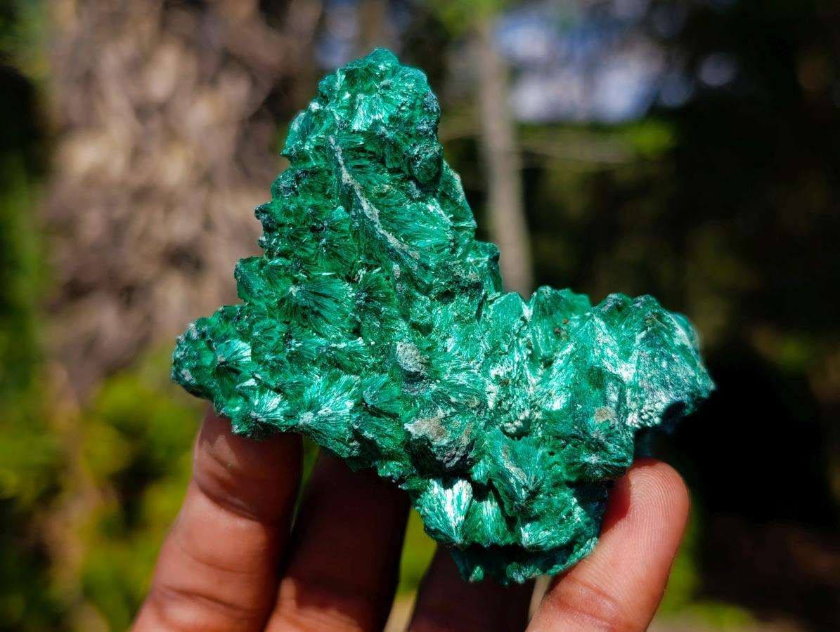 Natural Silky Malachite Specimens x 6 From Kasompe, Congo - Toprock Gemstones and Minerals 
