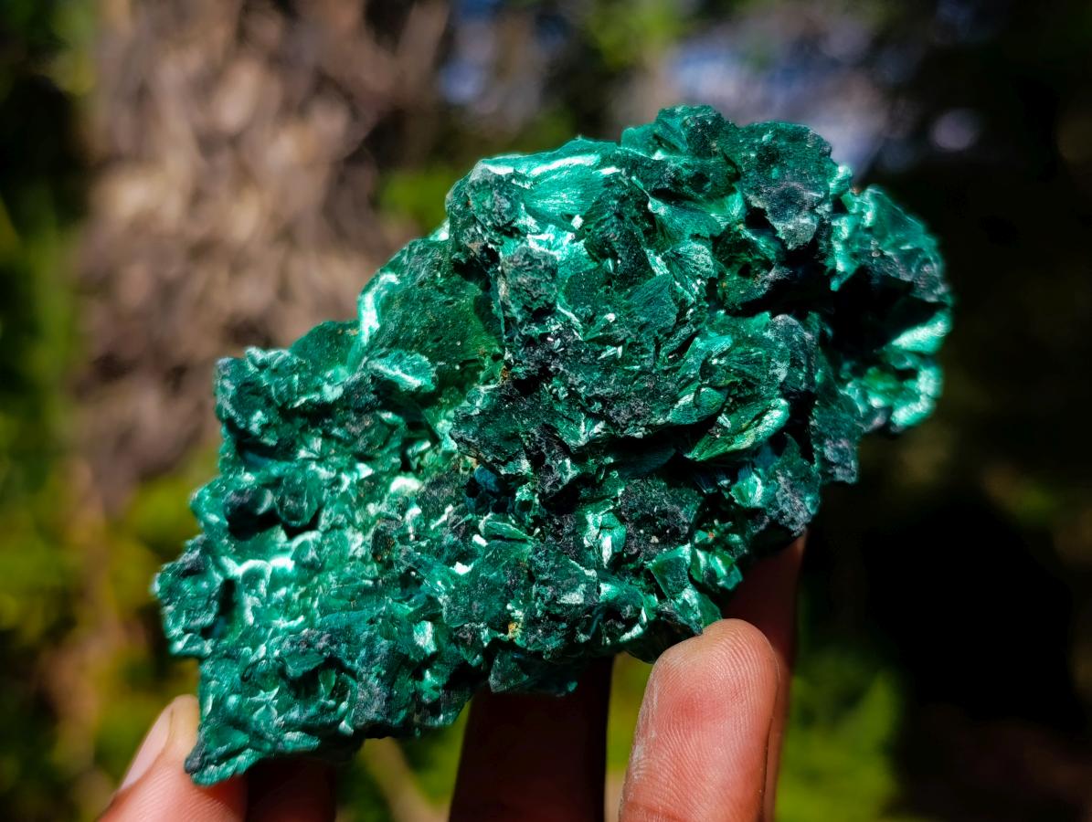 Natural Silky Malachite Specimens x 6 From Kasompe, Congo - Toprock Gemstones and Minerals 