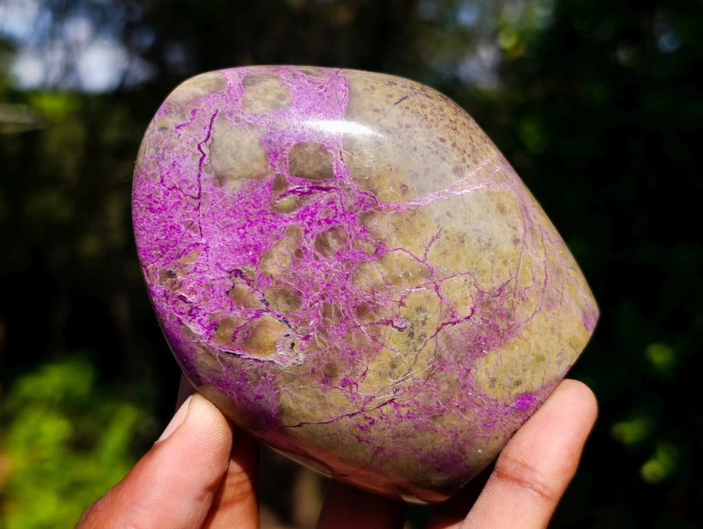Polished Stichtite Standing Display Pieces x 2 From Barberton, South Africa - Toprock Gemstones and Minerals 