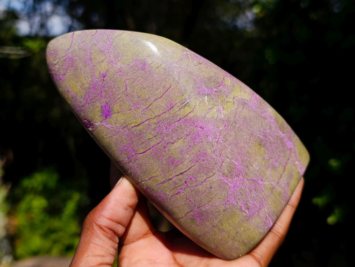 Polished Stichtite Standing Display Pieces x 2 From Barberton, South Africa - Toprock Gemstones and Minerals 