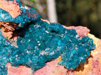 Natural Large Dioptase on Dolomite Specimen with Malachite x 1 From Likasi, Congo - Toprock Gemstones and Minerals 