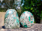 Polished Emerald Mica 'Mutokolite' Standing Free Forms x 4 From Mutoko, Zimbabwe - Toprock Gemstones and Minerals 
