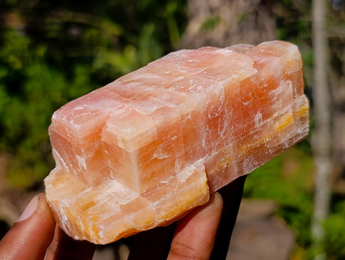 Natural Rhombohedral Sunset Orange Calcite Specimens x 12 From Spitzkop, Namibia - Toprock Gemstones and Minerals 