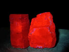 Natural Rhombohedral Sunset Orange Calcite Specimens x 12 From Spitzkop, Namibia - Toprock Gemstones and Minerals 