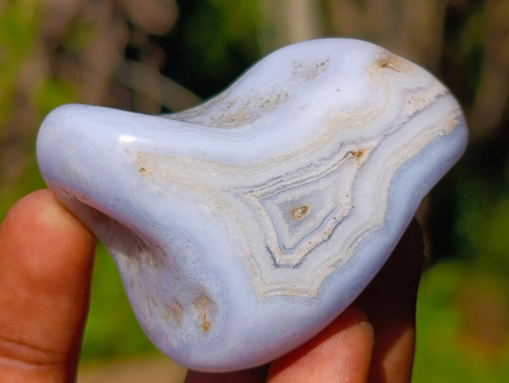 Polished Blue Lace Agate Tumbled Free Forms x 24 From Nsanje, Malawi - Toprock Gemstones and Minerals 