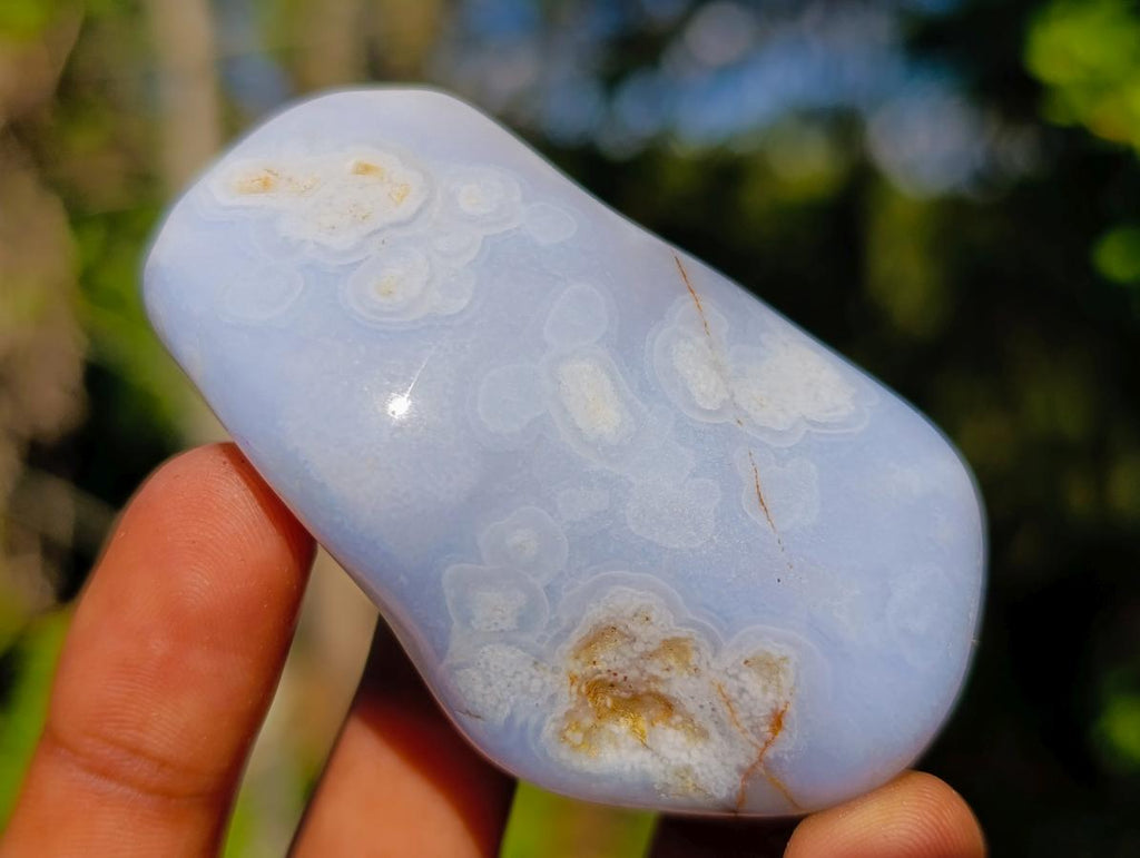 Polished Blue Lace Agate Tumbled Free Forms x 24 From Nsanje, Malawi - Toprock Gemstones and Minerals 