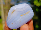 Polished Blue Lace Agate Tumbled Free Forms x 24 From Nsanje, Malawi - Toprock Gemstones and Minerals 
