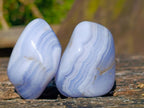 Polished Blue Lace Agate Tumbled Free Forms x 24 From Nsanje, Malawi - Toprock Gemstones and Minerals 