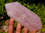 Polished Double Terminated Gemmy Rose Quartz Crystals x 3 From Madagascar - Toprock Gemstones and Minerals 