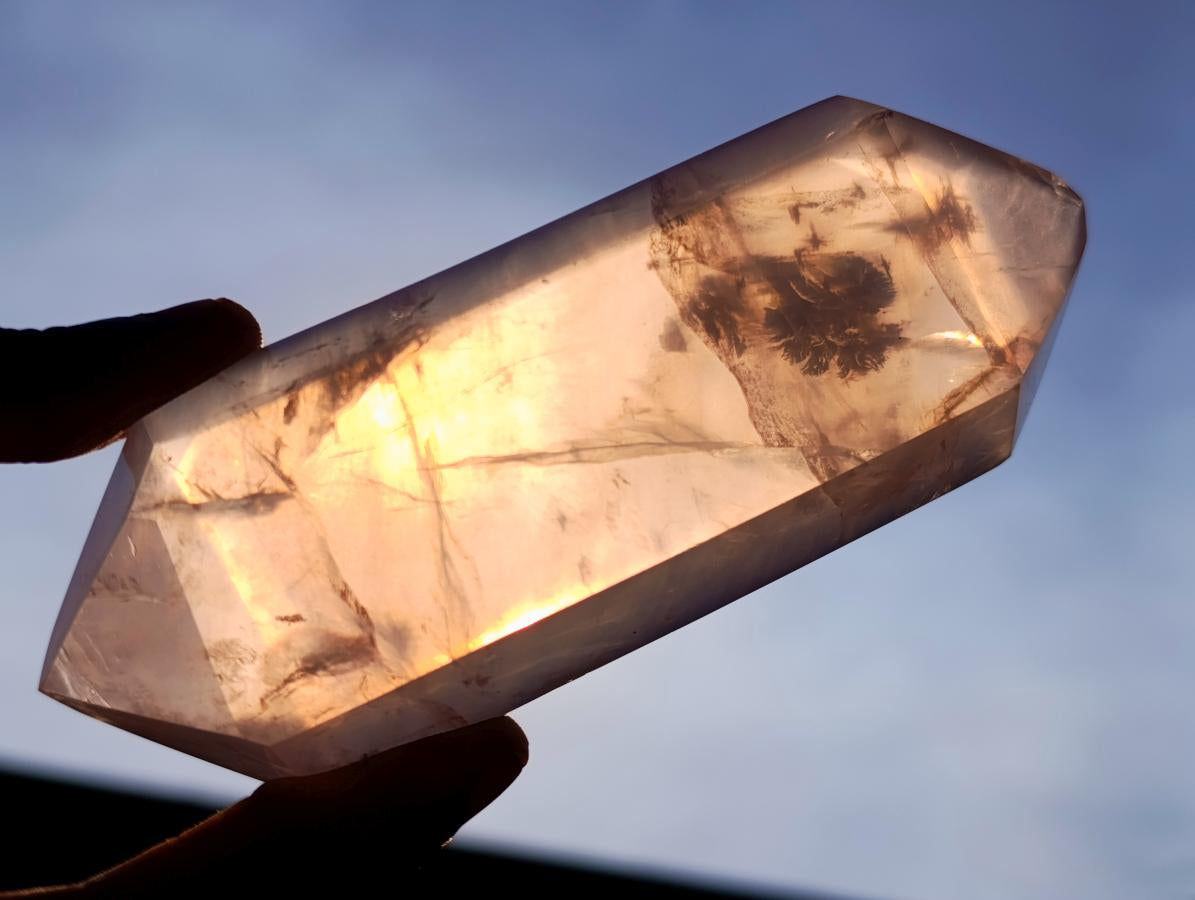 Polished Double Terminated Gemmy Rose Quartz Crystals x 3 From Madagascar - Toprock Gemstones and Minerals 
