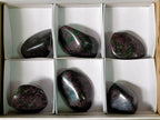 Polished Ruby Corundum in Chrome Verdite Gemstone Free Forms x 6 From Zimbabwe - Toprock Gemstones and Minerals 