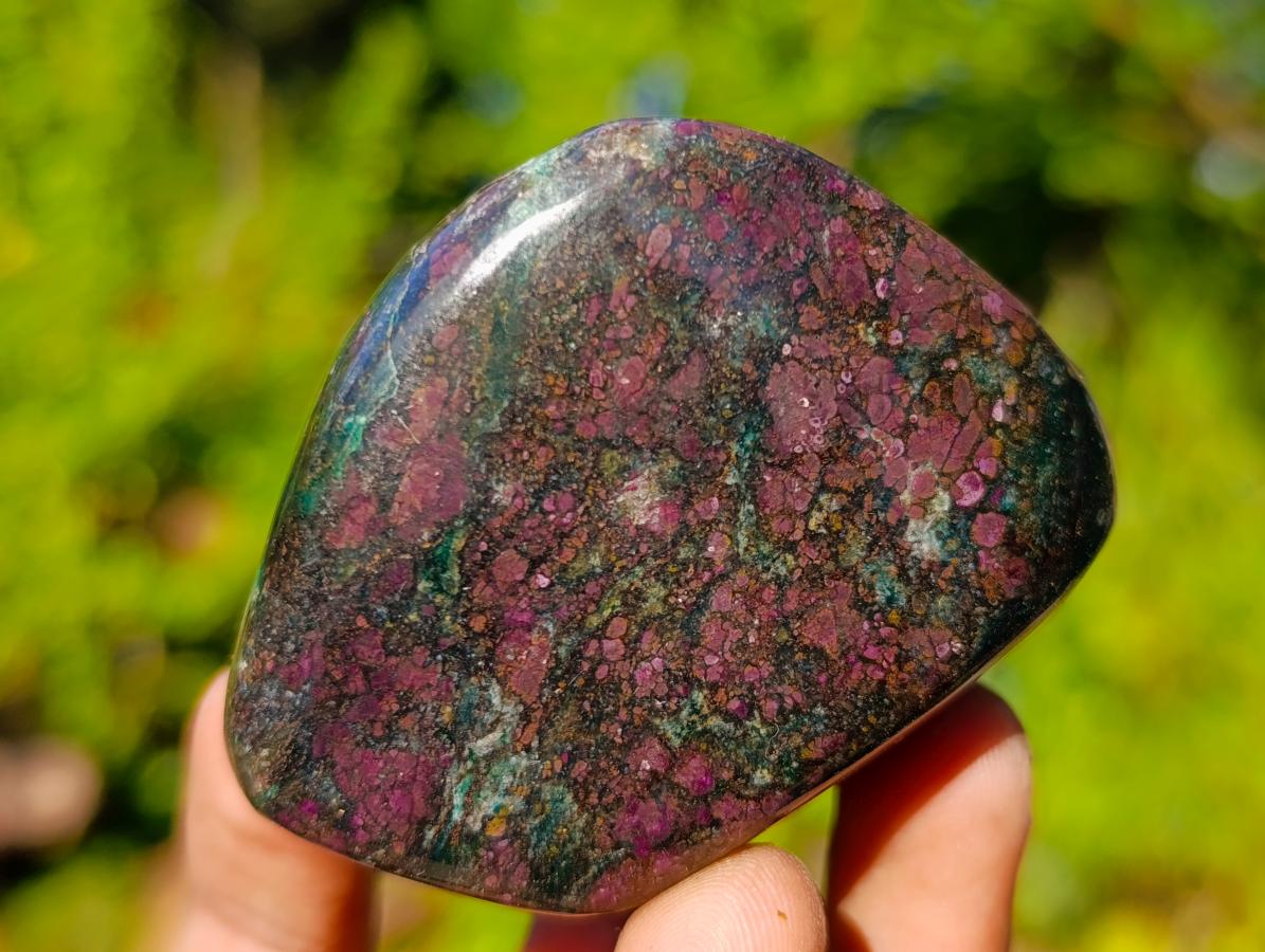 Polished Ruby Corundum in Chrome Verdite Gemstone Free Forms x 6 From Zimbabwe - Toprock Gemstones and Minerals 
