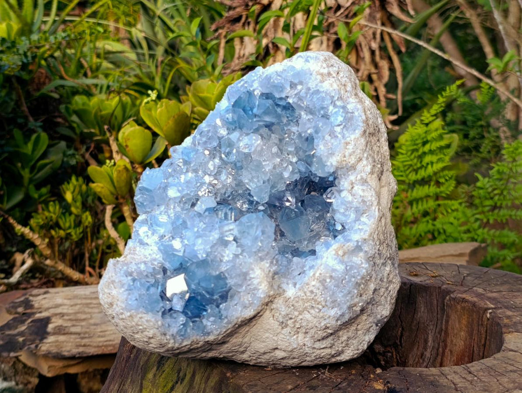 Natural XXL Blue Celestite Geode Specimen x 1 From Sakoany, Madagascar - Toprock Gemstones and Minerals 