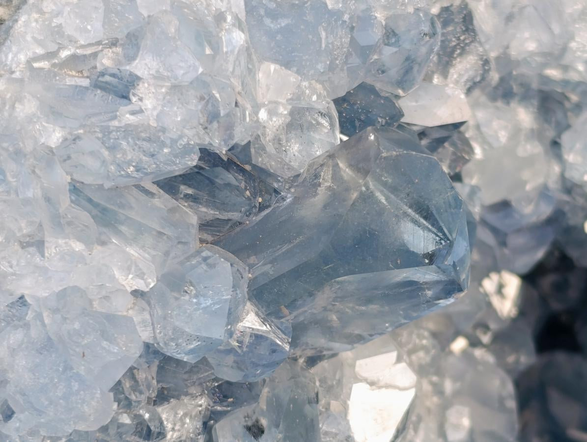 Natural XXL Blue Celestite Geode Specimen x 1 From Sakoany, Madagascar - Toprock Gemstones and Minerals 