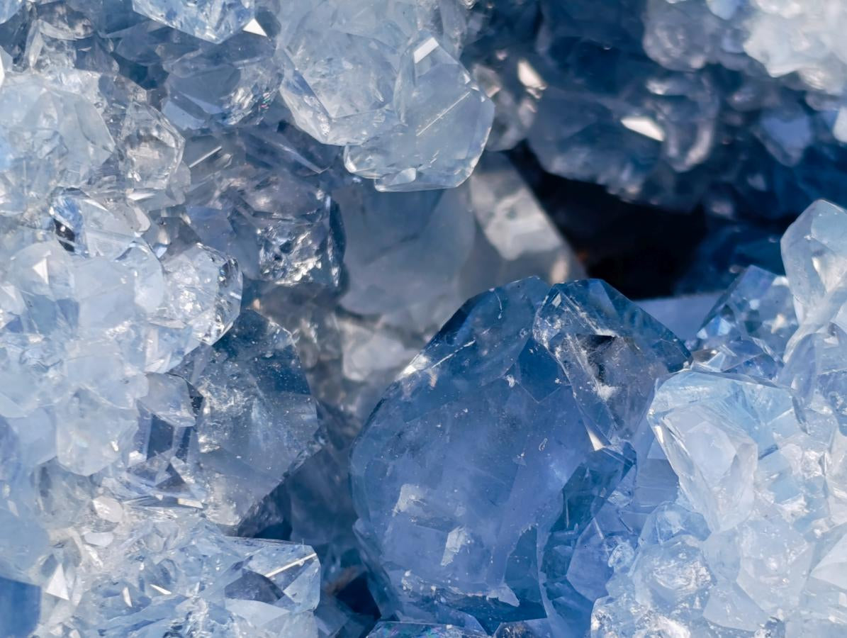 Natural XXL Blue Celestite Geode Specimen x 1 From Sakoany, Madagascar - Toprock Gemstones and Minerals 