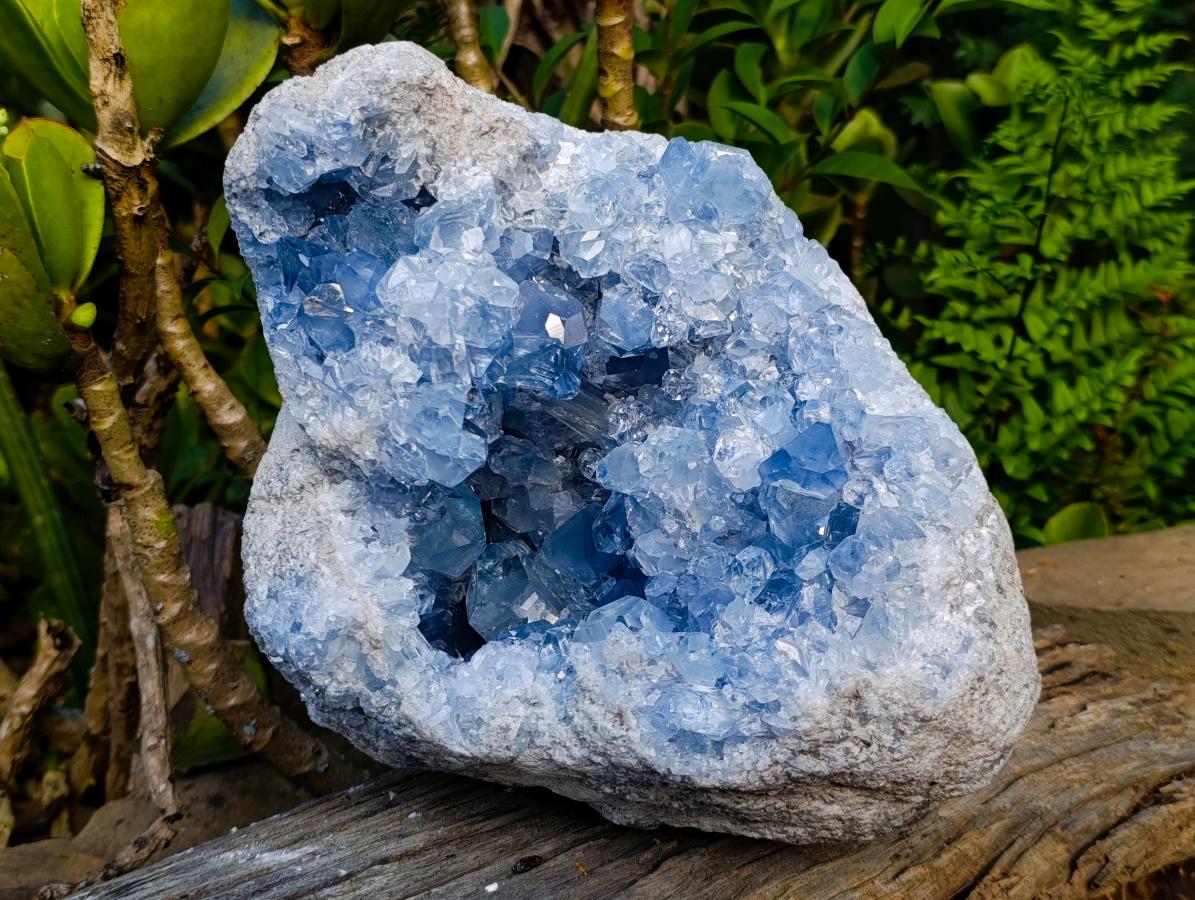 Natural XXL Blue Celestite Geode Specimen x 1 From Sakoany, Madagascar - Toprock Gemstones and Minerals 