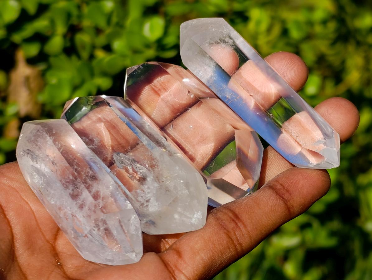 Polished Double Terminated Clear Quartz Crystals x 24 From Madagascar - Toprock Gemstones and Minerals 