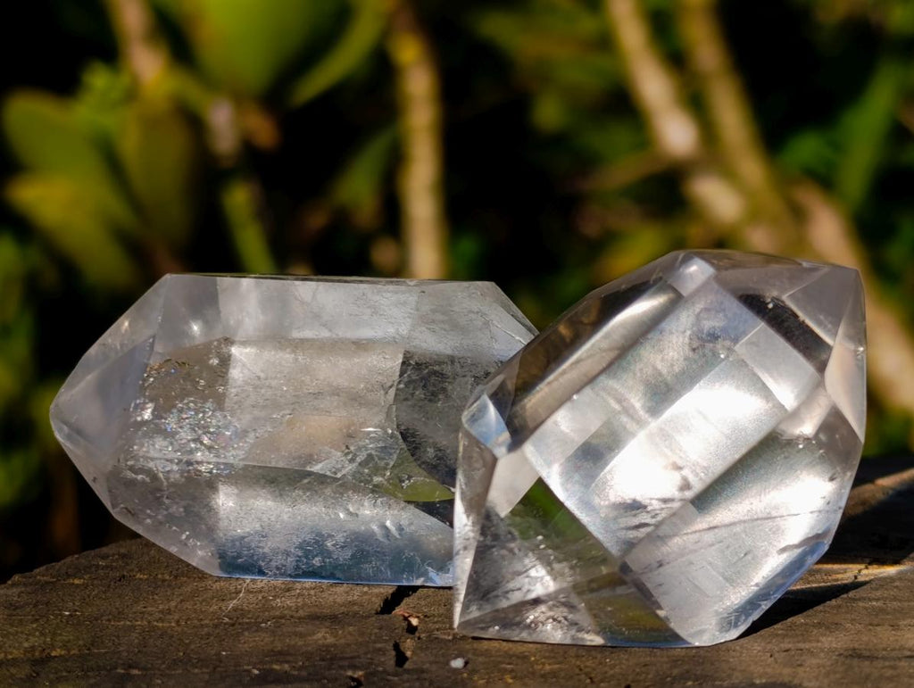 Polished Double Terminated Clear Quartz Crystals x 24 From Madagascar - Toprock Gemstones and Minerals 
