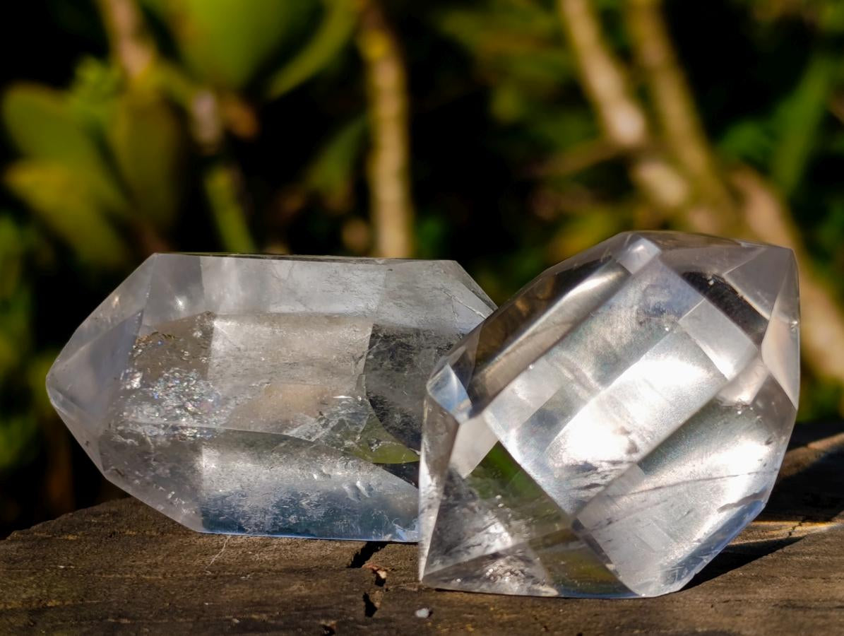 Polished Double Terminated Clear Quartz Crystals x 24 From Madagascar - Toprock Gemstones and Minerals 