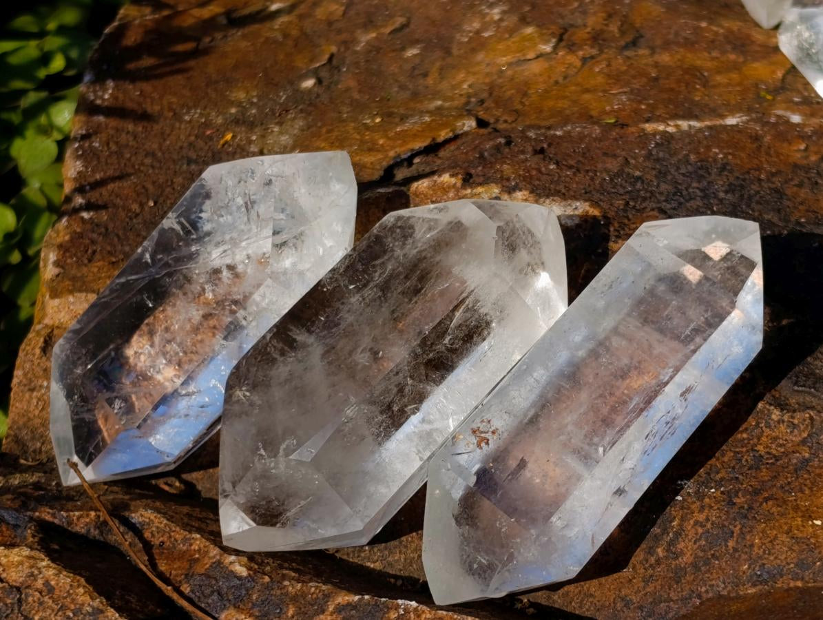 Polished Double Terminated Clear Quartz Crystals x 24 From Madagascar - Toprock Gemstones and Minerals 