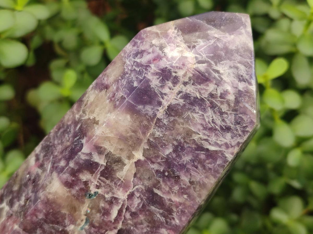 Polished Lepidolite with Pink Rubellite Tourmaline Display Crystals x 2 From Ambatondrazaka, Madagascar - Toprock Gemstones and Minerals 