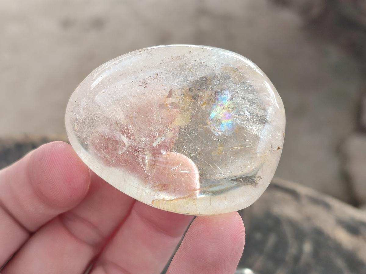 Polished Clear Quartz Crystal Galets x 12 From Madagascar - Toprock Gemstones and Minerals 